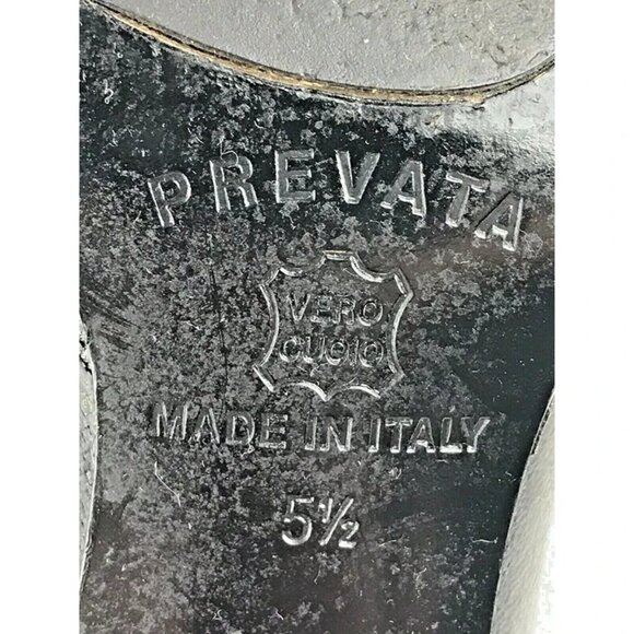 Prevata Womens Black Vero Cuoio Cone Heel Almond Toe Ankle Boot Size US‎ 5.5 - Picture 8 of 9